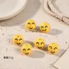 Pacote de Expressões Fofas de Desenho Animado Contas Redondas de Argila de Polímero Animais Fofos Pintados à Mão Criativos Miçangas para Fazer Joias DIY Contas Soltas