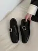 Zapatos de Cuero para Mujer con Puntera Cuadrada y Brogue Retro, Forro de Felpa, Estilo Británico Nuevo Otoño/Invierno, Borlas, Planos, Cálidos, Mocasines