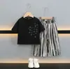 Conjunto de Verão com Manga Curta para Meninos 2025 Novo Estiloso Legal Bebê Fino Calça Anti-Mosquito Conjunto de Duas Peças Roupas Infantis