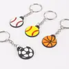 Llavero Creativo de PVC Colgante de Fútbol Baloncesto Accesorios de Pelota Colgante para Mochila Escolar Plástico Blando Pequeños Regalos Venta al por Mayor en Stock
