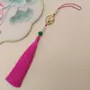 Pingente de Borla de Lótus Esmaltado Antigo Guanshan Yue 12CM Orelha Tuan Fan Joia Hanfu Cheongsam Saquinho de Joias