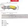 Procesamiento PersonalizadoCuchillo Plegable de Acero de Damasco Regalo Coleccionable Portátil Mango de Cobre Altamente Grabado Extremo del Mango Navaja para Llave