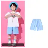 Trajes de Performance de Dança Cheerleading Infantil Saia Arco-Íris para Jardim de Infância Trajes de Performance Uniformes de Equipe de Verão para Alunos do Ensino Fundamental