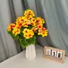 Flor de Begonia de 9 Cabezas Más Vendida Transfronteriza Tacto Humano Flor Artificial Hidratante Fuente de Flores Artificiales Venta al por Mayor Diseño de Escena con Flores Artificiales