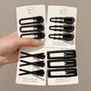 Pinza para el Cabello Negra Mate Sencilla, Pinza para Flequillo Lateral, Horquilla de Nuevo Estilo que No Deja Marca, Pinza de Pato, Accesorio para el Cabello