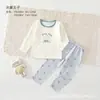 Mu Tong Príncipe Nuevo Conjunto de Lycra Ropa de Otoño Pantalones de Otoño Todo Algodón Conjunto para Casa Conjunto de Ropa Interior para Niños