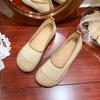 Sapatos de Pescador para Mulheres 2025 Verão Novo Casual Linho Renda Costura Flats para Mulheres Boca Média Slip-On Touca Sapatos Femininos