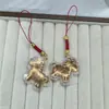 Llavero de Caballo de Oro Puro 999, Colgante Llavero de Riqueza Instantánea, Amuleto para Bolso que Atrae la Fortuna y Mejora la Suerte, Colgante para Coche
