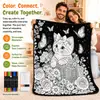 Manta Graffiti para Casal para Aniversário, Pintada à Mão, Lavável, Reutilizável para Desenhar, Adequada para Casa, Piqueniques ao Ar Livre, Manta para Criar Atmosfera Romântica