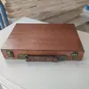 Caja de Madera Rectangular Retro Tapa abatible Almacenamiento de Escritorio Álbum de Fotos Caja de Madera Caja de Embalaje Delgada Papel A4 Venta Directa de Fábrica