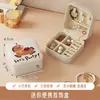 Mini Caja de Joyería Portátil Organizador de Viaje Gran Capacidad Almacenamiento Compartimentado para Pendientes Anillos Collares