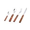 Mingrui Set de Cuatro Piezas de Cuchillo, Tenedor, Cuchara con Mango de Madera de Palo de Rosa de Acero Inoxidable 304 Estilo Nórdico para Hotel, Hogar, Vajilla de Estilo Occidental