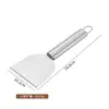 Espátula para panqueques de acero inoxidable, espátula para cocinar teppanyaki, espátula de mano para panqueques y bistecs, espátula para pizza, herramienta específica para la cocina