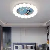 Lámpara de Techo Estilo Crema Moderno Simple Nube Arcoíris Dibujos Animados Habitación Infantil Protección Ocular Niño Niña Lámpara Moderna para Dormitorio