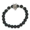 Cuentas de corona de piedra volcánica de 8 mm pulsera de cuerda elástica pulsera de pareja para hombres y mujeres soporte para pulsera de múltiples estilos personalizados