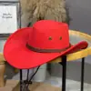 Chapéu Jeans Western de Cor Sólida para Homens e Mulheres, Protetor Solar para Viagem ao Ar Livre, Chapéu de Lã de Xizang, Casual, Versátil, Atacado