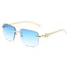 Nuevas Gafas de Sol de Moda Cabeza de Serpiente Metal Sin Montura Anti-UV Unisex Casual Gafas de Sol Venta al por Mayor Gafas de Sol Trendy