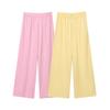Z Estilo Europeo y Americano Adelgazante de Cintura Cuello en V Chifón Manga Larga Blusa Pantalones Casuales de Pierna Ancha Simples 3666102 2116572