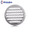 Ventilación exterior de aluminio con rejilla de red, a prueba de lluvia, impermeable, a prueba de insectos, salida de aire, boquilla anular