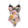 2026 Nuevo Traje de Baño Europeo y Americano Transfronterizo Floral Dulce Vacaciones en la Playa Manantial Caliente Traje de Baño de una Pieza Conjunto Conservador para Mujeres