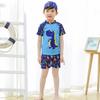 Roupa de Banho Infantil Conjunto de Sunga de Natação para Meninos Roupa de Surfe Maiô Infantil de Duas Peças Coreano Roupa de Banho para Bebê Touca de Natação Proteção Solar
