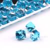 Cristal Vidro Quadrado Diamante Cubo Colorido Strass Nail Art Diamante Fundo Chapeado Diamante DIY Joias Beleza Brincos Anel Superfície Fundo Plano Diamante