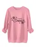 Amazon eBay tienda independiente moda casual mujer i huele a nieve copo de nieve sudadera cálida gruesa para exportación