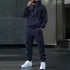 Nuevo Traje con Capucha de Color Sólido para Hombre Primavera y Otoño 2026 Ropa Deportiva Juvenil Europea y Americana Sudadera Multibolsillos Ropa de Trabajo