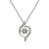 Estilo Coreano Nuevo Colgante Inteligente en Forma de Corazón para Mujer Cadena de Collar Inteligente con Circonita Incrustada de Diamante Joyería Simple de Moda