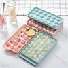 Forma de Bandeja para Cubos de Gelo Doméstica Feita de Material de Grau Alimentício, Forma de Cubo de Gelo Redondo Tipo Pressionável, Mais Vendida no Verão