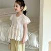 Camiseta de Niña Pez Rojo Pequeño Verano 2026 Nueva Moda Top de Manga Corta a la Moda para Niños Verano Delgado Camisa de Muñeca Atuendo Familiar a Juego