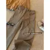 Pantalones Casuales de Gamuza Retro Marrones para Hombres y Mujeres 2026 Nuevos de Otoño e Invierno Pierna Recta Favorecedores Versátiles Pierna Ancha Pantalones Largos