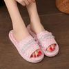 Pantuflas de Tela con Suela de Tela para Parejas Hogar Interior No Dañan el Piso Silenciosas Verano Cuatro Estaciones Primavera, Otoño e Invierno Pantuflas de Suela Suave para Hombres y Mujeres