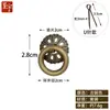 Chengyu mini anillo de tracción de cobre de 2 cm cobre puro anillo antiguo chino de un solo agujero cajón caja de embalaje de juego de té asa pequeña