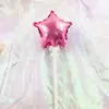 Ins Rede de Vento cor vermelha balão decoração de bolo plug-in acessórios Deusa feminina papel brilhante festa de aniversário fantasia balão