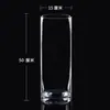 Ornamento cilíndrico reto de vidro de piso, vaso hidropônico transparente de vidro simples grande para flores de casamento e bambu da sorte