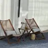 Sillón Auténtico Yunqi para Exterior Balcón Patio Silla de Ocio Respaldo Silla de Ratán Silla Perezosa Celebridad de Internet B&B Mesa y Sillas Plegables