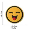 Pegatinas de Tela con Expresiones de Emoji Accesorios para Ropa Calcomanías Decorativas Parches Divertidos Serie de Insignias Redondas Lindas de Smiley