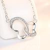 Collar de mariposa pequeña de plata esterlina S925 para mujer, con hebilla de mariposa de diamante y circonita, elegante joyería artística de estilo coreano simple.