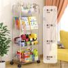 Carrito de Exhibición Transparente de Acrílico Móvil Personalizado Estante de Almacenamiento Estante de Bocadillos para Dormitorio Estante de Almacenamiento Caja de Cosméticos