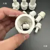Conector de púas de rosca externa de plástico 1/2 pulgada, 3/4 pulgada, 1 pulgada Boquilla de agua con rosca externa para manguera roscada, Boquilla de agua de PVC con cabeza verde, Boquilla de aire