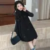 Ropa para niños, conjunto de otoño para niñas, nuevo estilo 2026, conjunto de vestido floral moderno y elegante para niños mayores