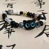 Amantes de Luo Xiaohei pulseira de gatinho fofo tecida com miçangas artesanais pulseira fofa com cabeça de gato outlet de fábrica