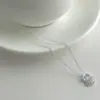 Pendientes Colgantes de Concha con Circonita Cúbica Aguja de Plata Set de Collar Pendientes de Lujo Ligero Sensación de Gama Alta Moda Elegante Exquisito Joyería para Mujeres