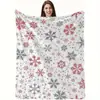 Bestseller transfronterizo de Amazon: Manta de franela con estampados de alce, bruja y calabaza para doble festividad, sofá, fiesta de Navidad