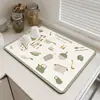 Tapete Absorvente Simples para Bancada de Cozinha, Tapete Drenante e Secante de Terra de Diatomáceas para Pia, Tapete para Louças de Mesa de Bar, Tapete de Isolamento Térmico