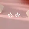 Aretes de Hoja de Ginkgo de Plata Pura S999, Estilo Fresco y Bosque, Suaves y Delicados Franceses, Modernos y Versátiles, Aretes de Nicho para Venta al por Mayor