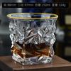 Estátua Dourada Cruzada Vidro Copo de Uísque Estilo Europeu Transparente Pintura Dourada Doméstico Bar Copo de Brandy Vidro para Cerveja