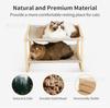 Nueva Hamaca para Gatos Interior Doble Capa Estante Alto Cama de Madera Transpirable y Lavable