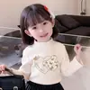 Y2279# camiseta de manga comprida para meninas veludo alemão infantil confortável respirável camiseta estilo western jaqueta casual outono nova camiseta